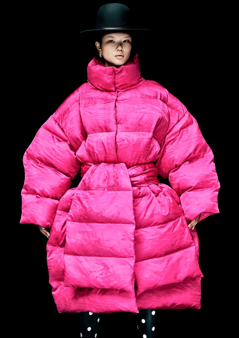 Pink quilted jacket, €249