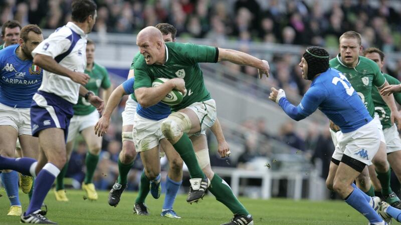 “Win the moment in front of your face”: Paul O’Connell in action against Italy in the 2012 RBS 6 Nations. Photograph: Dara Mac Dónaill