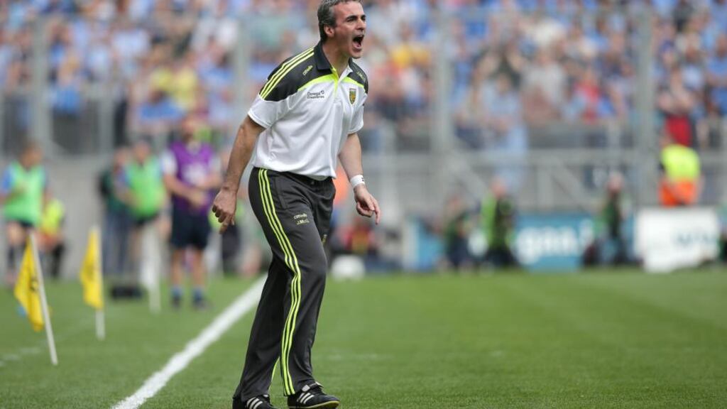 Jim McGuinness picked his players up after getting a hiding at the end of last year and has brought them to another All_Ireland final. “Think about what that takes. It’s about moulding minds over a long period of time, making fellas believe it’s possible,” says Darragh Ó Sé. Photograph: Morgan Treacy/Inpho