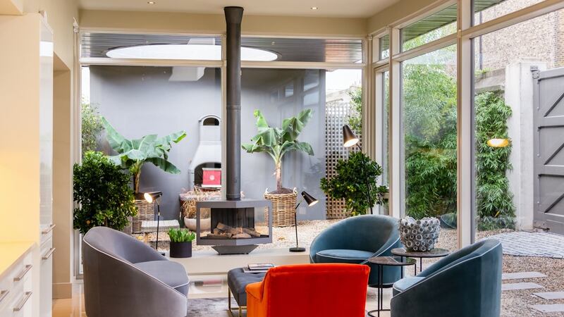 Living room looking towards garden and outdoor room