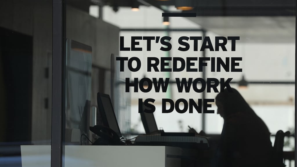 The report says 94% of people surveyed would like to work remotely after the crisis. Photograph: Nick Bradshaw