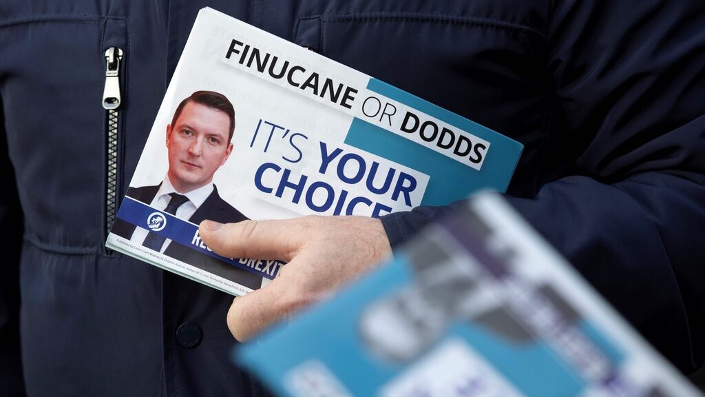 Sinn Féin candidate for North Belfast John Finucane is standing for election in what will be a closely fought battle against DUP deputy leader Nigel Dodds. File photograph: PA