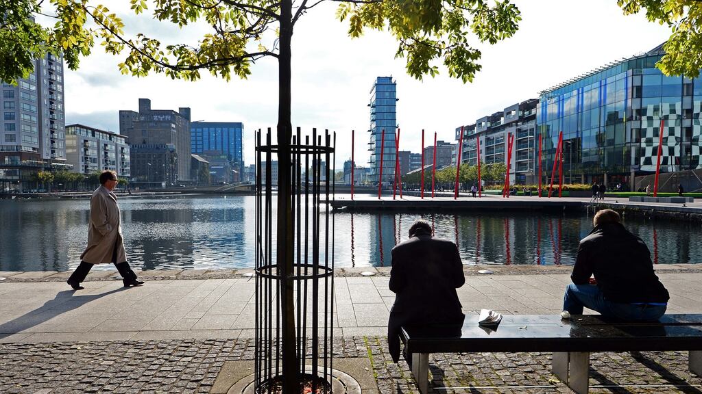 Dublin’s Grand Canal Dock: city is the 34th best place to live in terms of quality of life, according to a new survey. Photograph: Eric Luke