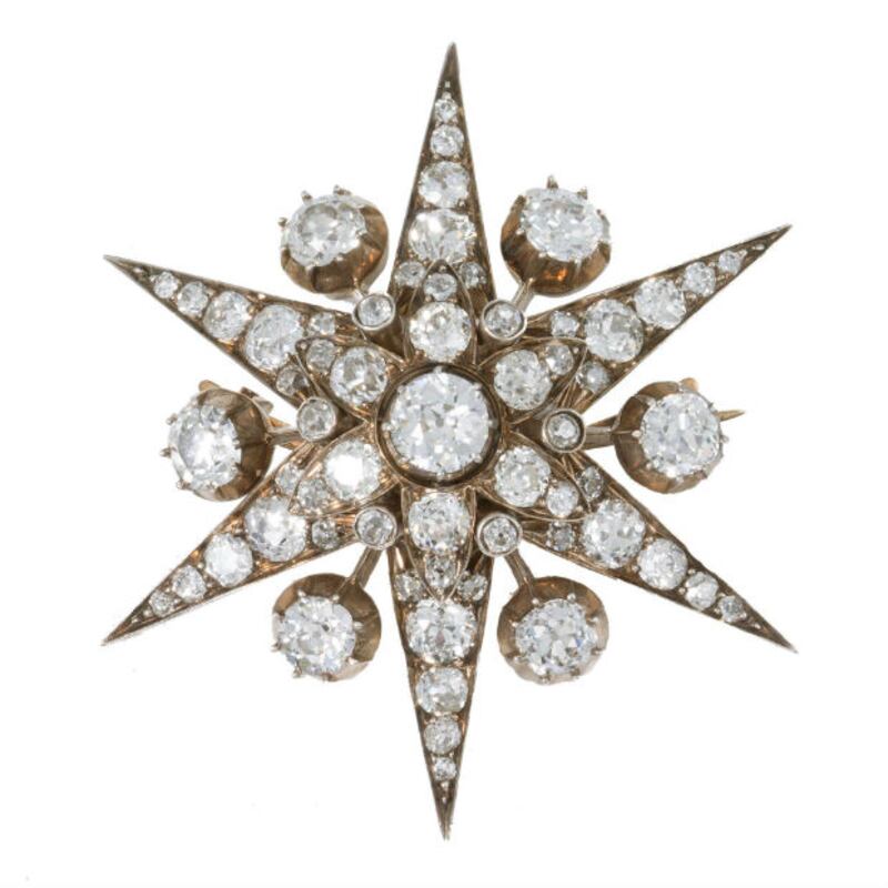 Victorian star brooch from O’Reilly’s Fine Art (Lot 79, estimate €12,000 to €15,000)