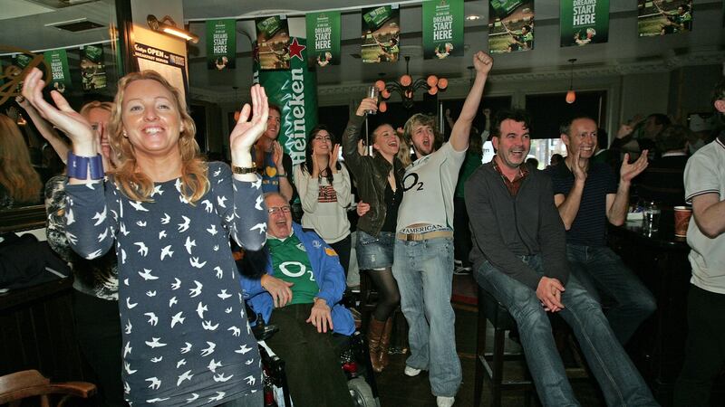 Turning out for the game at Rugby HQ: Kielys in Donnybrook. Photograph: Eric Luke