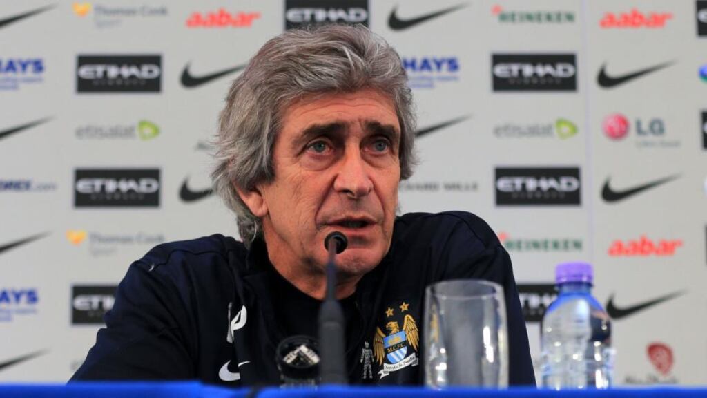 Manchester City Manager Manuel Pellegrini has been banned for two games by Uefa. Photograph: Nick Potts/PA Wire