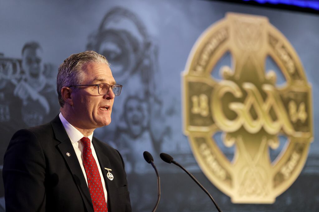 GAA president Jarlath Burns met members of the Gaels Against Genocide movement in recent weeks. Photograph: Inpho/Laszlo Geczo