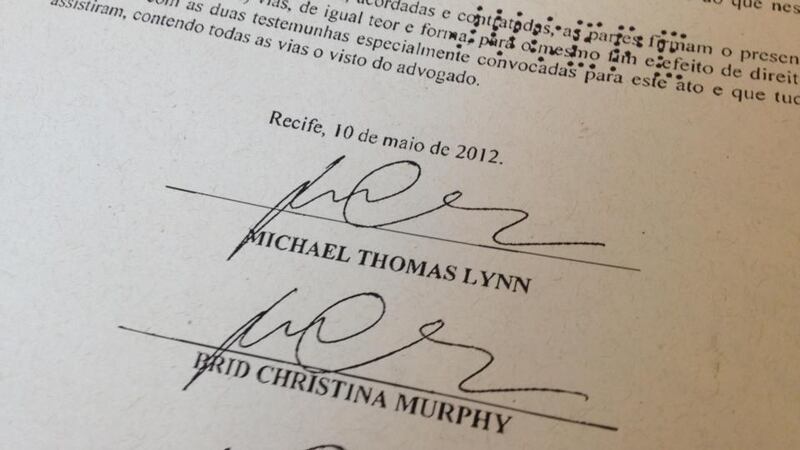 Michael Lynn and his wife Bríd Murphy conceived two children during conjugal visits while he was imprisoned in Brazil, the court heard. Photograph: The Irish Times