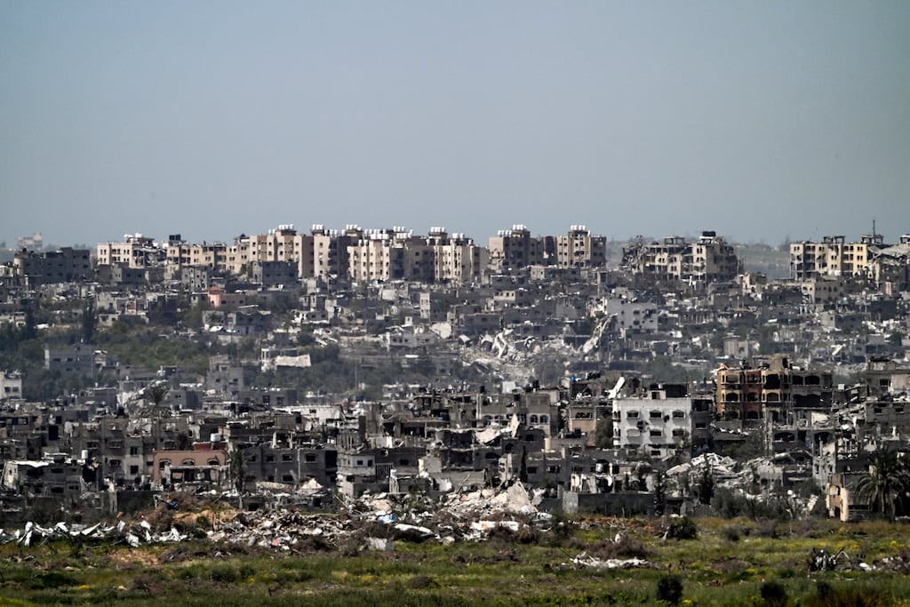 Damage to critical infrastructure in Gaza is estimated at about $18.5 billion, equivalent to 97 per cent of the combined GDP of the West Bank and Gaza in 2022. Photograph: Ronaldo Schemidt/Getty Images