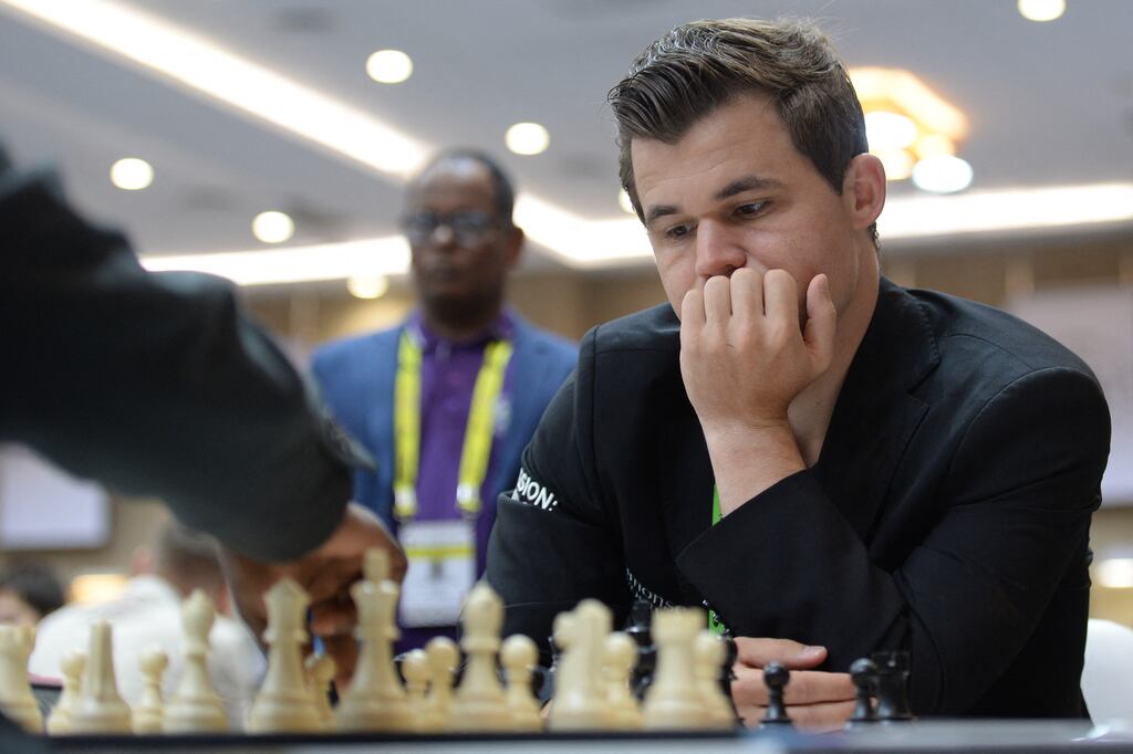 World chess champion Magnus Carlsen kickstarted a furore when he pulled out of a tournament for the first time in the wake of a surprise defeat. Photograph: Arun Sankar/AFP via Getty Images