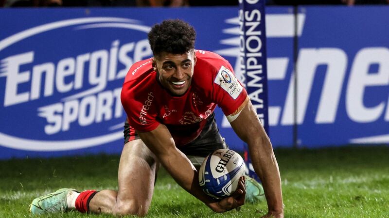Robert Baloucoune has been in electric form for Ulster. Photograph: Billy Stickland/Inpho