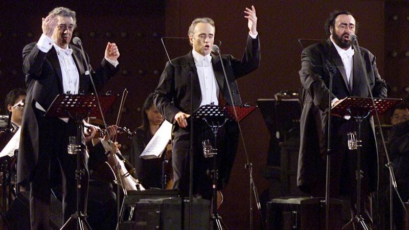 José Carreras as part of the Three Tenors, with Placido Domingo on the left and the late Luciano Pavarotti on the right. Photograph: Chien-Min Chung/Reuters