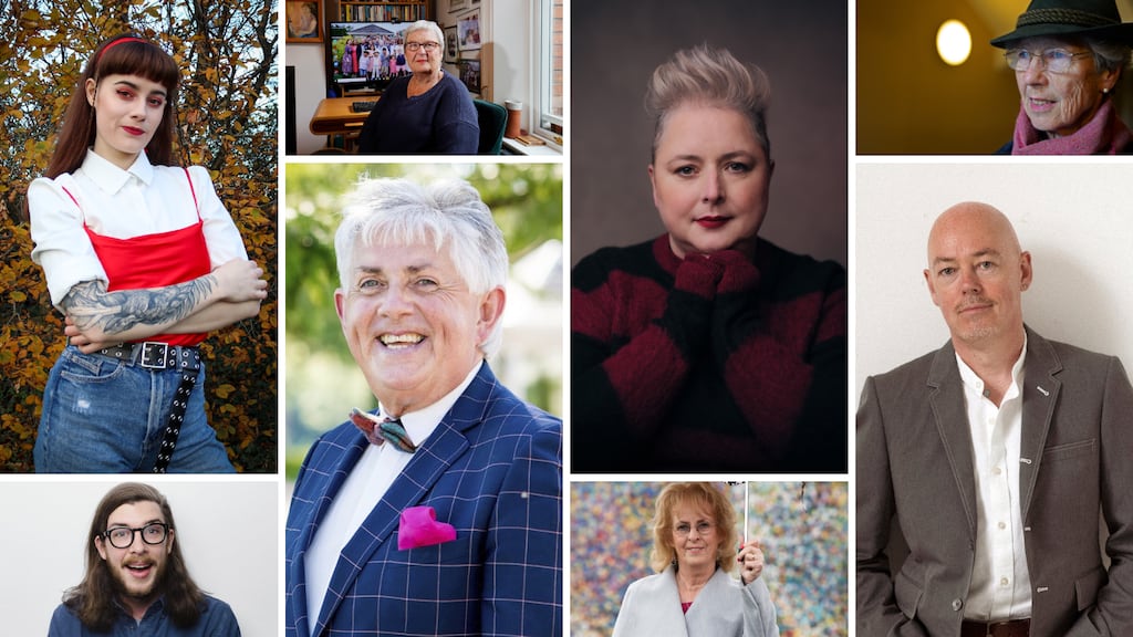 Áine Budds, Ann Ingle, Siobhán McSweeney, Eda Sagarra, John Boyne, Rita Ann Higgins, Noel Cunningham and Tony Cantwell