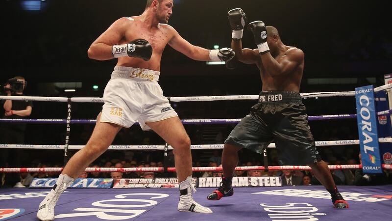Hughie Fury claimed the vacant WBO Inter-Continental heavyweight title by outpointing Fred Kassi in 2016. Photograph: Alex Morton/Getty