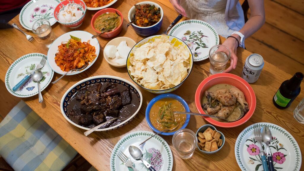 Chef Retno Pratiwi gathers ingredients for Eid al-Fitr, the holiday that signifies the end of Ramadan. Photograph: Katherine Taylor/The New York Times
