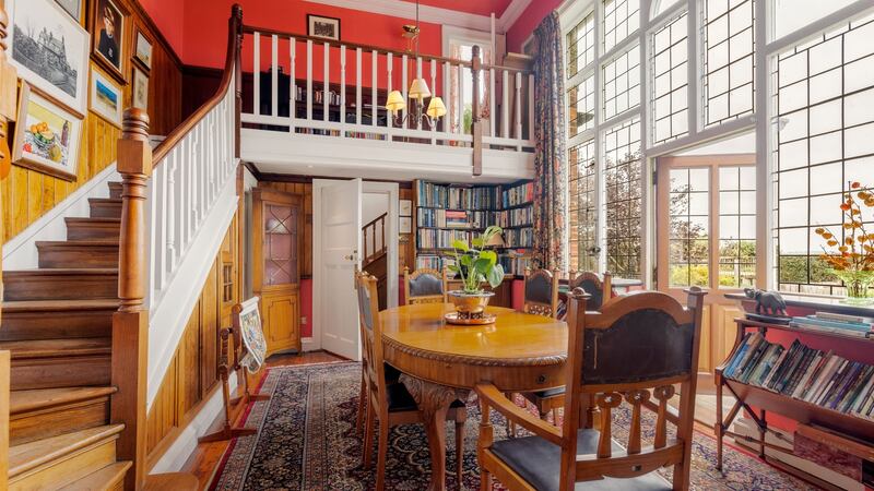 Double-height studio now used as a study