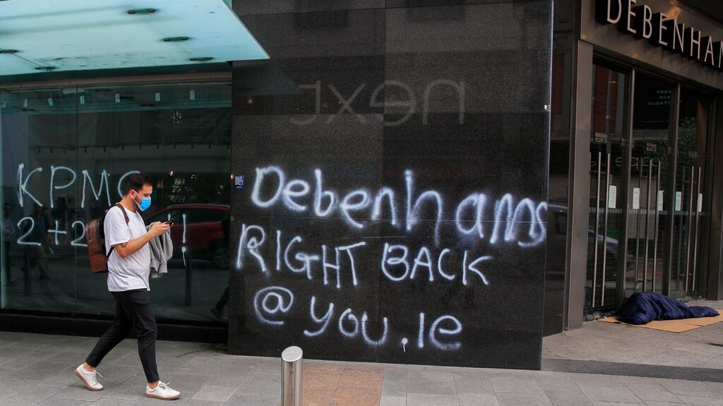 The Debenhams store on Henry Street, Dublin which was occupied by former workers over redundancy settlements. Photograph: Gareth Chaney/Collins