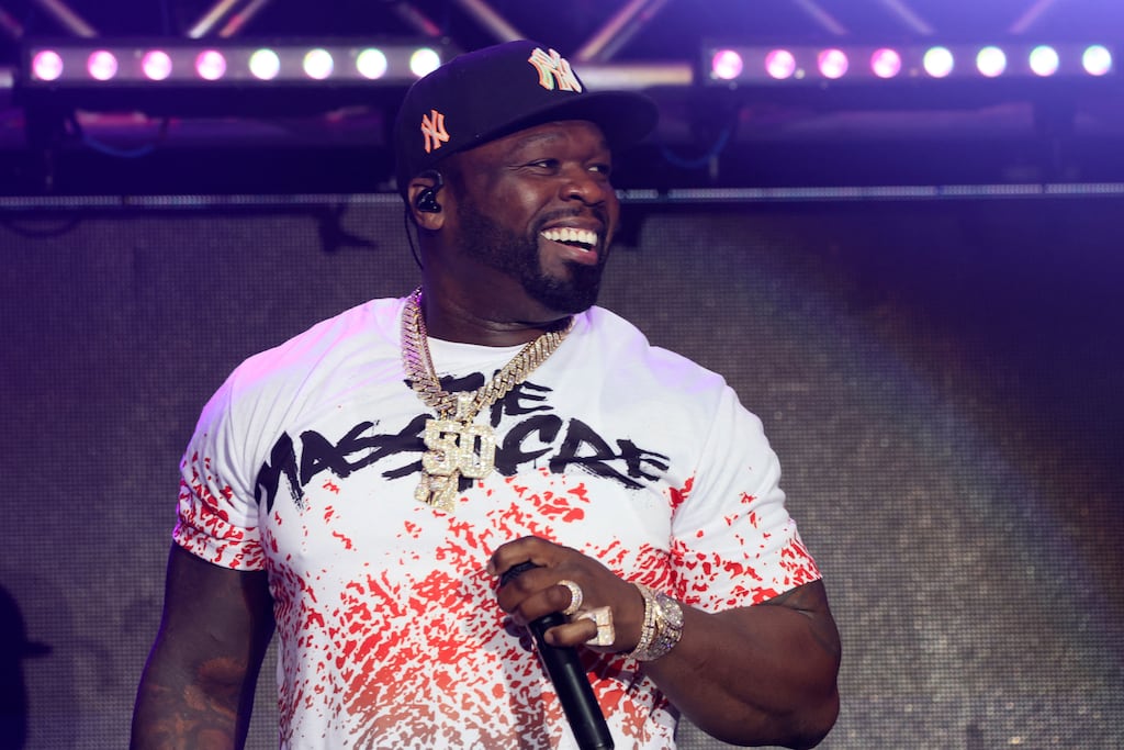 US rapper 50 Cent will headline Longitude with David Guetta. Photograph: Jack Guez/AFP via Getty Images