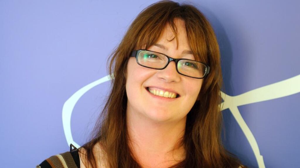 Eimear McBride celebrates winning the £10,000 Goldsmiths Prize last November