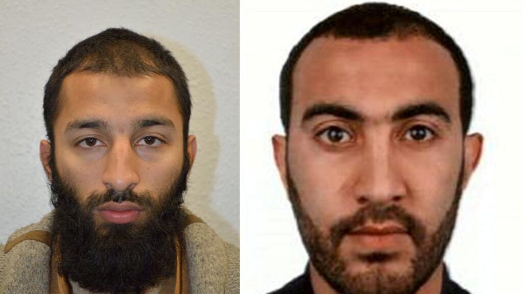 Khuram Shazad Butt, left, and Rachid Redouane. Photograph: Metropolitan Police/Handout via Reuters