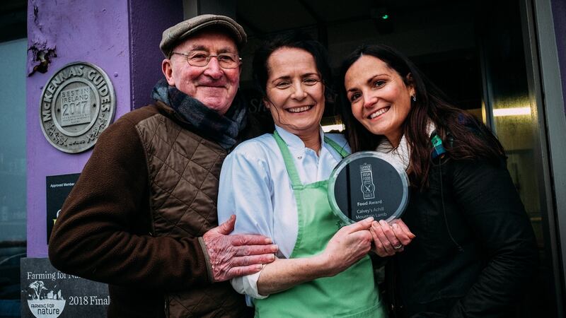 Martin, Grainne and Helen Calvey of Calvey’s Achill Mountain Lamb.