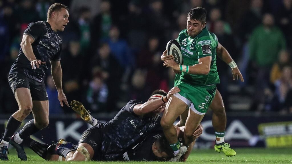 Connacht’s Tiernan O’Halloran could move to Munster next summer. Photograph: Billy Stickland/Inpho