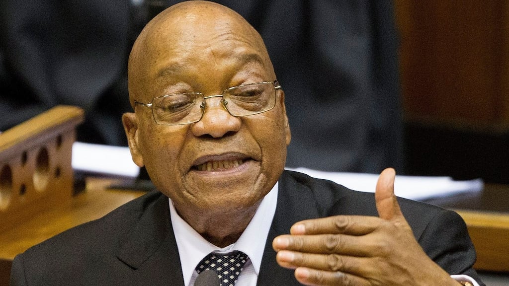 South African president Jacob Zuma: decision taken by him and the minister of justice Michael Masutha to withdraw from The Hague-based court without parliamentary approval amounted was a breach of the separation of powers. Photograph: Nic Bothma