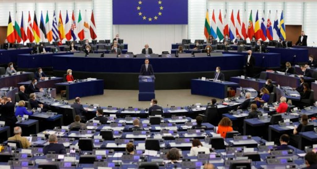 Poland’s fine from the EU is believed to be the highest ever imposed on a member state. Photograph: Ronald Wittek/Pool/AFP via Getty