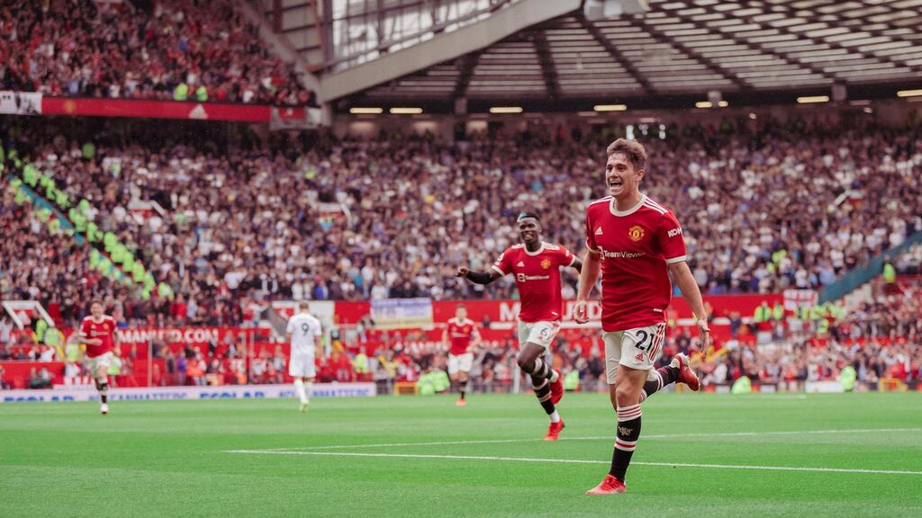 Leeds United are set to make a bid for Manchester United winger Daniel James. Photograph: Ash Donelon/Manchester United via Getty Images