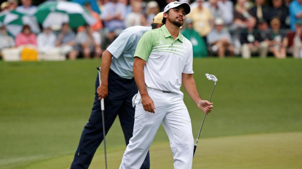 Two late bogeys ended Jason Day’s chances of winning The Masters at Augusta. Photograph: Mike Segar/Reuters