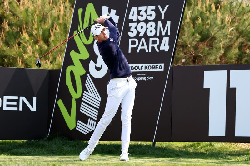 Tom McKibbin of Legion XIII on day one of LIV Golf Korea in Incheon, South Korea, on May 2nd. Photograph: Chung Sung-Jun/Getty Images