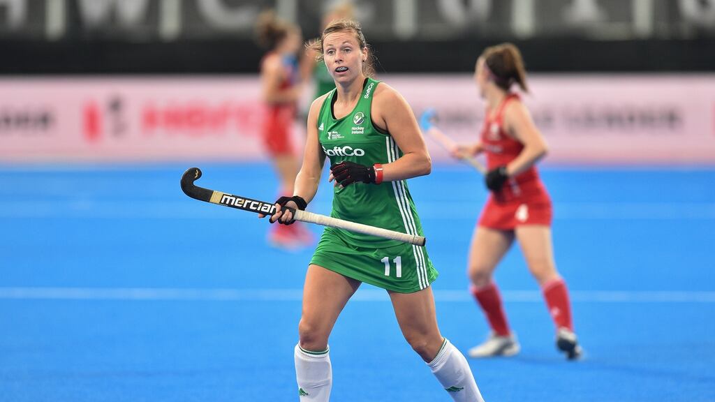 Ireland’s Megan Frazer: “Megan has been ruled out through injury. She hasn’t played for the last two months.” Photograph: Joe Toth/Inpho