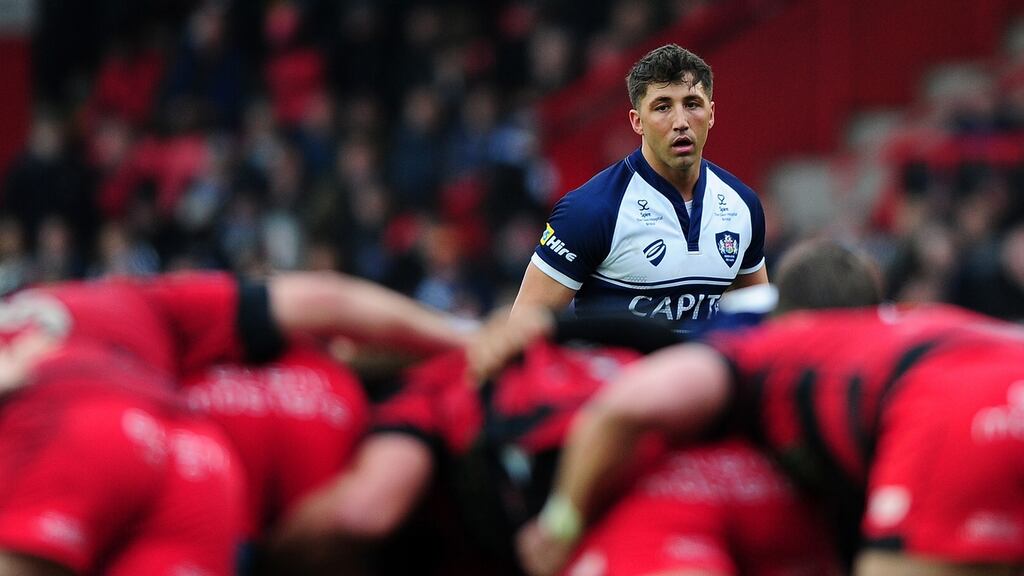 Bristol’s Gavin Henson playing an IPA Championship match last February. Photograph: Dan Mullan/Getty Images