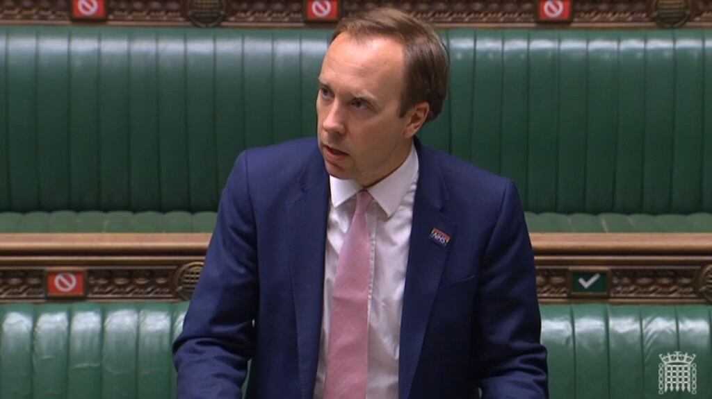 UK health secretary Matt Hancock told the House of Commons Leicester accounted for about 10% of all positive cases in the UK over the past week. Photograph: PA Wire