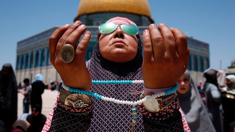 A Palestinian Muslim worshipper attends the second Friday prayers of the Muslim holy month of Ramadan in Jerusalem on June 9th, 2017. Ahmad Gharabli/AFP/Getty Images