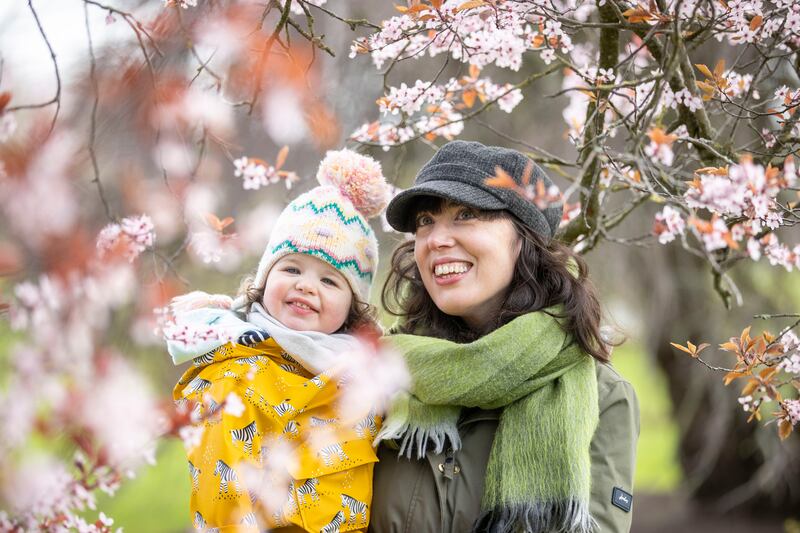 Emma O’Flaherty and her daughter Enya at the National Botanic Gardens in March last year. Photograph: Tom Honan