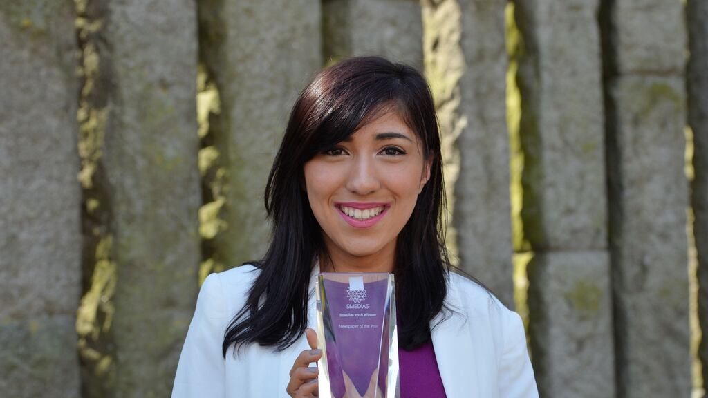 Marisa Kennedy, editor of Limerick Voice, which has won Newspaper of the Year at the Smedias. Photograph: Alan Betson