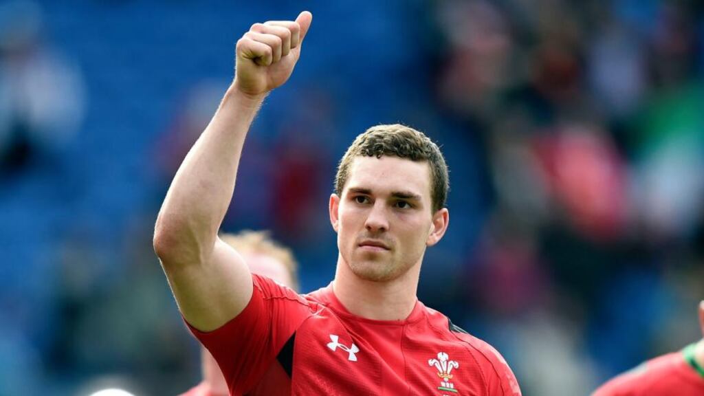 George North returns for Wales to win his 50th cap against Ireland. Photograph: Andrew Matthews/PA