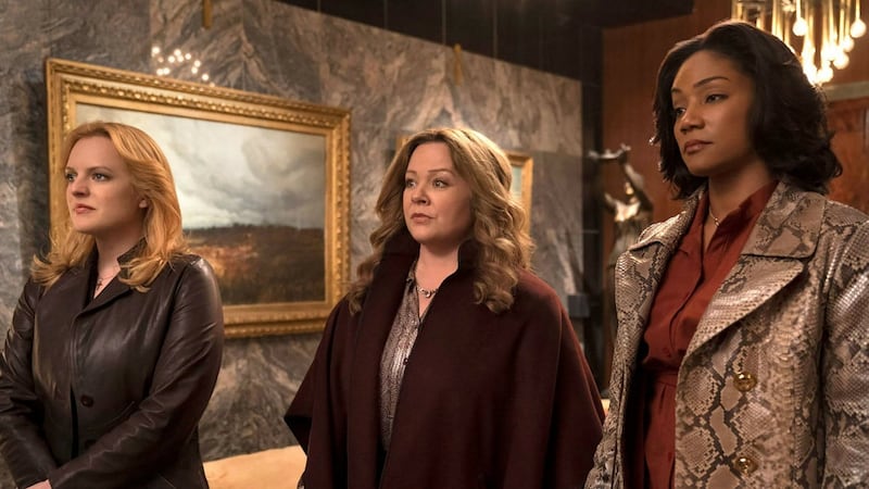 Elisabeth Moss, Melissa McCarthy and Tiffany Haddish in The Kitchen