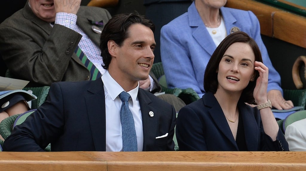 John Dineen and Michelle Dockery at the All England Lawn Tennis and Croquet Club, Wimbledon. File photograph: Anthony Devlin/PA Wire