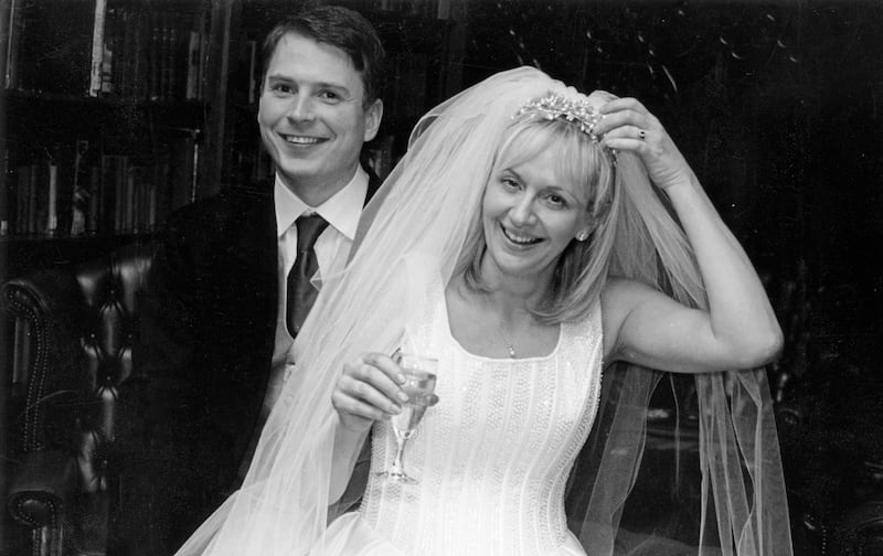 Miriam O’Callaghan's second wedding day, in November 2000, to Steve Carson. Photograph: Penguin Random House UK