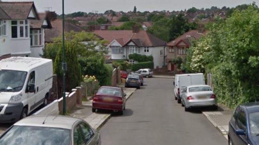 Doreen Avenue, Kingsbury, London, Britain, where Irish man John Martin (41) was killed last weekend.