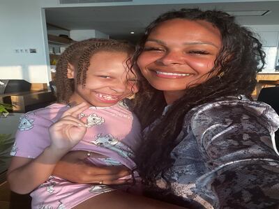 Samantha Mumba with Sage.