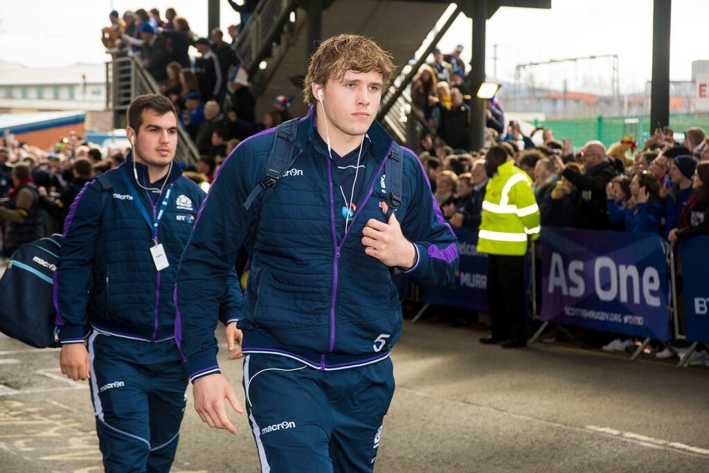 Jonny Gray will play no part in Dublin this weekend. Photograph: Craig Watson/Inpho