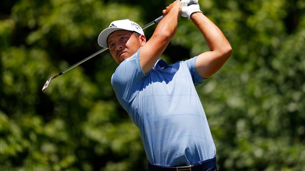 Xander Schauffele has a one stroke lead in Texas. Photograph: Ronald Martinez/Getty