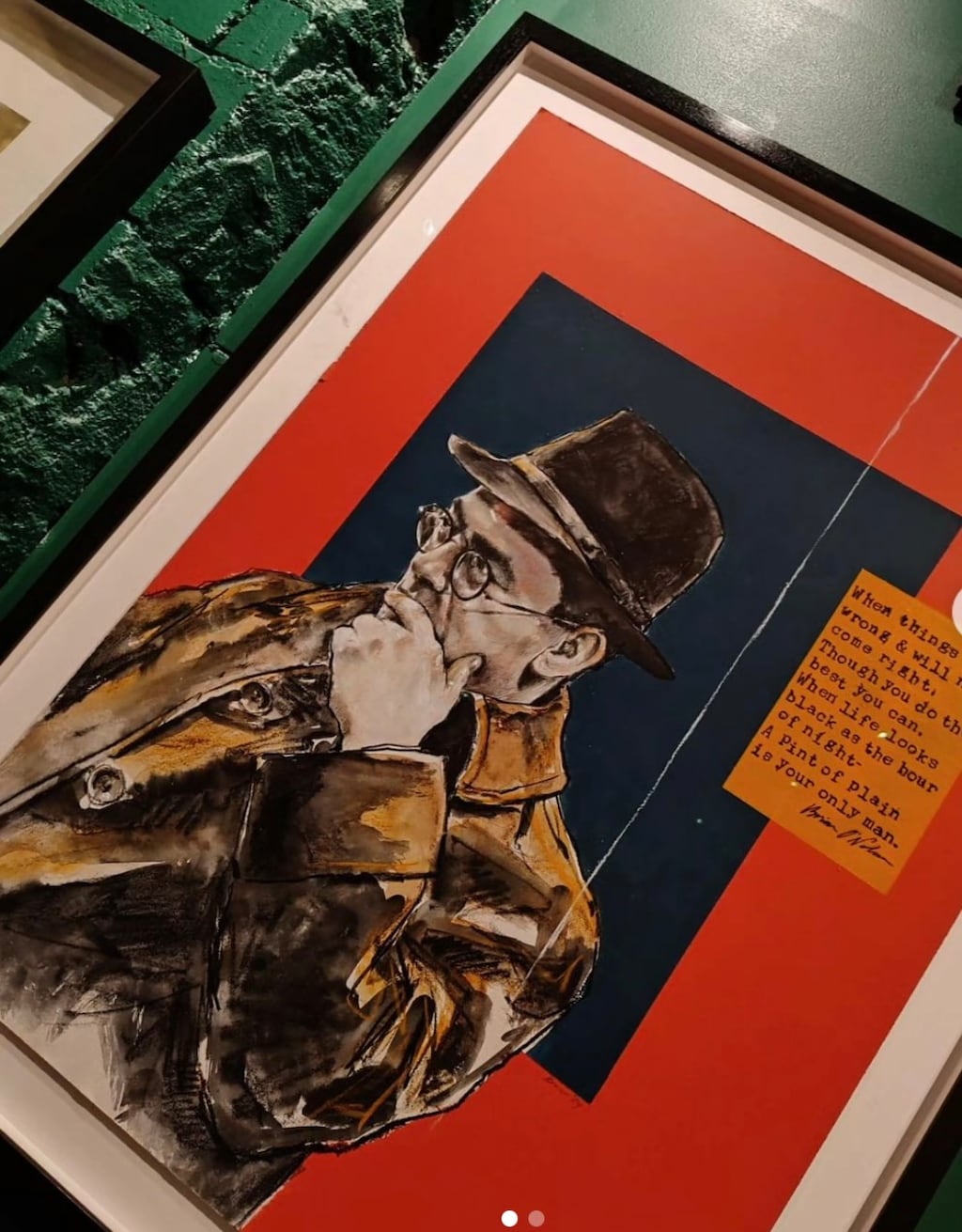 It’s an excellent picture by a fine artist, Belfast-born Dameon Priestly. There is one small drawback, however. The man featured in it is not Flann. Photograph: Dameon Priestly