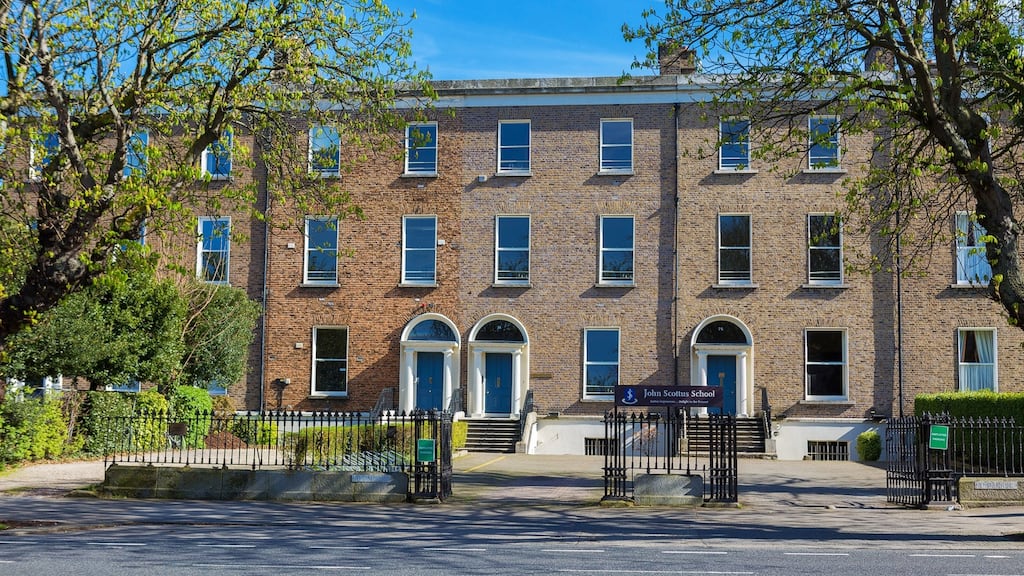 Numbers 72, 74 and 76 Morehampton Road, which are currently occupied by the John Scottus School, are interlinked over four floors.