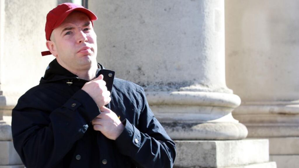 Sean Farrell, Kilfenora Road, Crumlin, Dublin, leaving court yesterday after his conviction was quashed. Photograph: Collins Courts