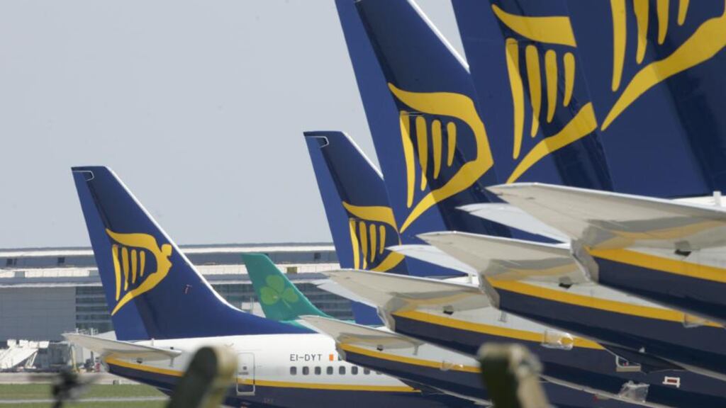 Ryanair raised its net profit guidance for the fifth time this year on Monday, up from € 810m-€ 830m to a range of € 840m-€ 850m, on the back of lower oil prices and stronger traffic. Photograph: Alan Betson / THE IRISH TIMES