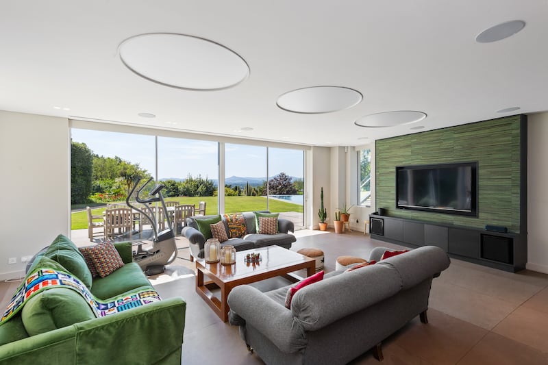 One of the many reception rooms in the property